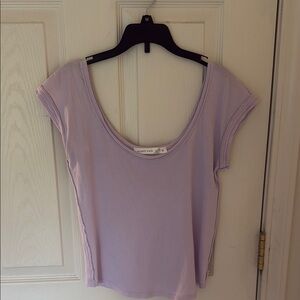 Lavender Scoop Neck Women's Top